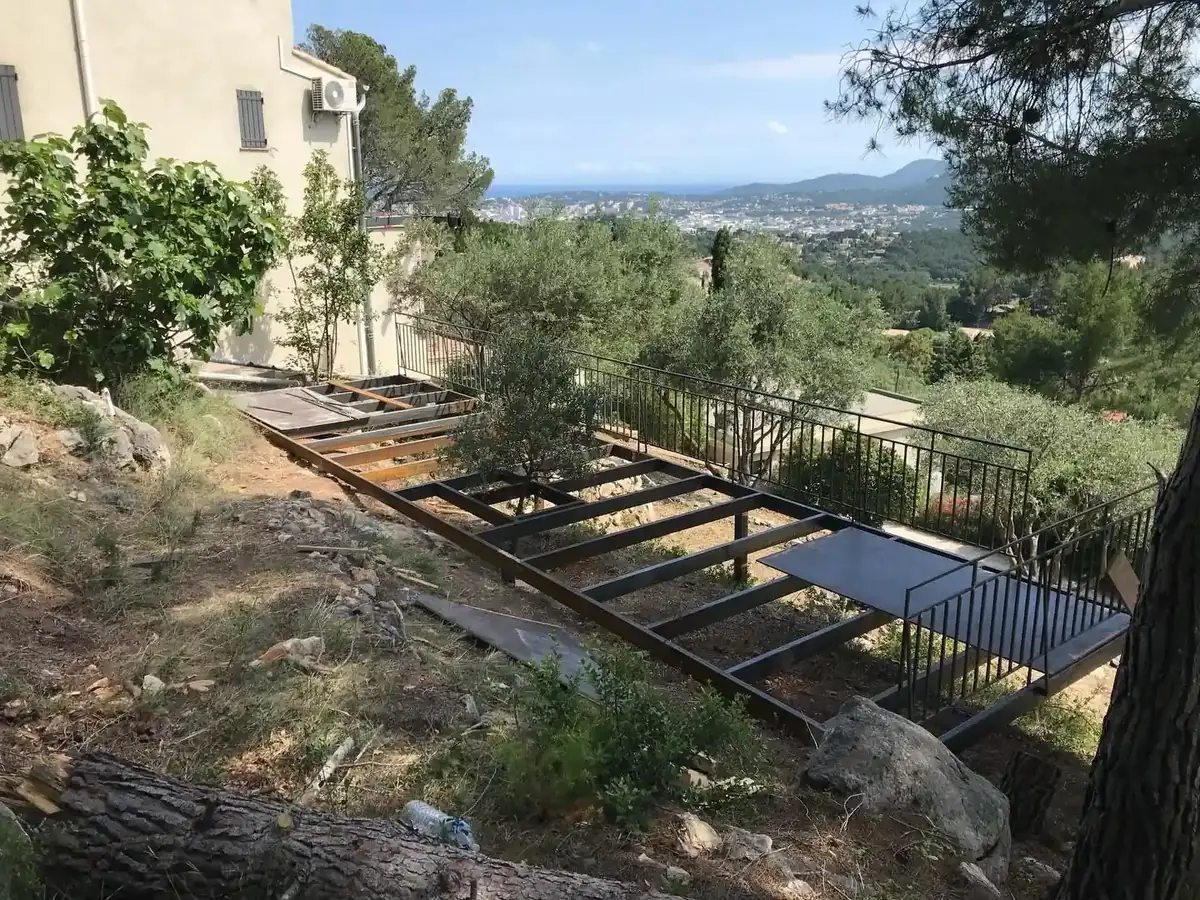 Création de terrasse en acier, vue 4